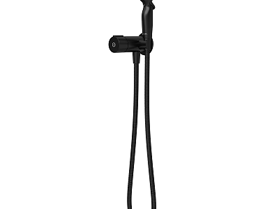 Black Handheld Shower Faucet With Flexible Hose And Modern Design 3d model