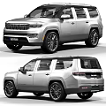 Silver SUV With Bold Grille Modern Exterior Design And Sleek Alloy Wheels