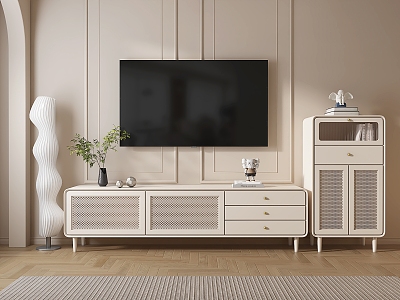 modern TV cabinet cream TV cabinet model