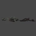 Advanced Military Weapon System With Missile Launcher Radar And Support Vehicles