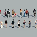 Modern Multiplayer Chinese Asians 3d model