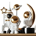 Astronaut Decorative Ornaments Astronaut Rocket Children's Ornaments 3d model