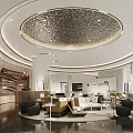 Bright Modern Luxury Sales Office Lobby With High Ceiling Art Glass Chandelier And Property