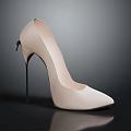 Elegant Beige High Heels With Pointed Toe And Stiletto Heel Design