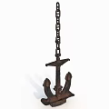 Realistic Rusty Anchor Realistic Anchor Ship Anchor Rusty Equipment Industrial Iron 3d model