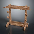 Wooden Storage Shelf With Multi Tiered Design For Home Storage Organization