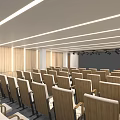 Modern multi-function hall multimedia audio and video 3d model