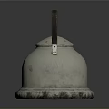 Vintage White Kettle with Metal Handle and Textured Base for Daily Household Use