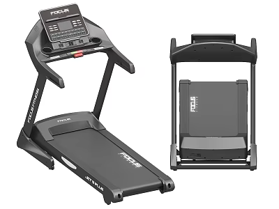 Profit Foldable Treadmill For Home Fitness With Unfolded And Folded Designs 3d model