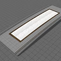 Modern Landscape Bridge Design With Gray Border And White Surface On Grid Background