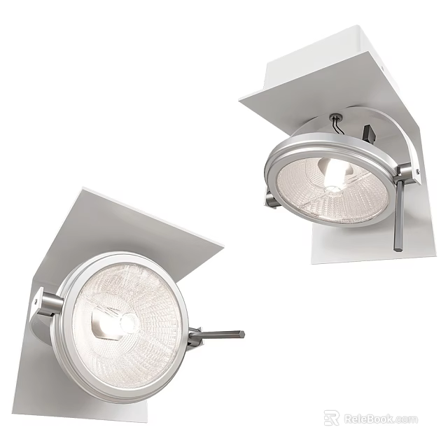Modern Wall Lamp With White Shade And Metal Frame For Home Decor Lighting 3d model 