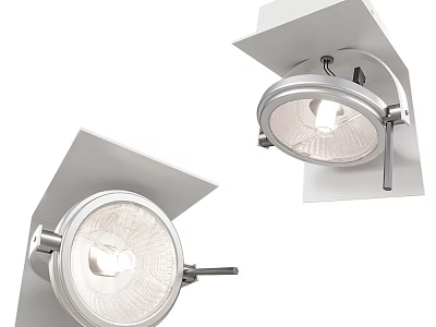 Modern Wall Lamp With White Shade And Metal Frame For Home Decor Lighting 3d model