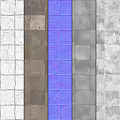 Two Tone Square Stone Tiles Patterned Flooring For Interior Exterior Spaces