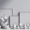 Decorative Ornament Set Including Picture Frames Parrot Succulent Koala and Mushroom Figurines