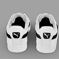 PUMA White Casual Shoes With Black Logo And Classic Stylish Design