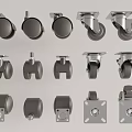 Various Types Of Industrial Casters With Metal Rubber Wheels Swivel Fixed Brake
