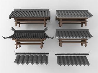 new chinese eaves 3d model