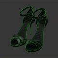 Gray Women's High Heel Sandals Open Toe Ankle Strap And Stiletto Heel Design