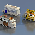 Functional Mobile Food Service Vehicles Featuring Taco Burger Trucks And Utility Vans