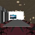 Modern Meeting Room Meeting Table and Chair 3d model