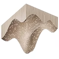 Artistic Modern Ceiling Design With Wavy Three Dimensional Architectural Elements