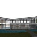 Modern Sales Office Building Exhibition Hall Building 3d model