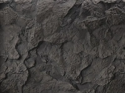 Dark Gray Rough Textured Background Wall With Natural Stone Like Surface 3d model