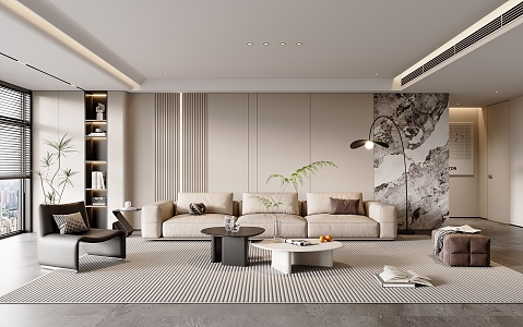 modern living room 3d model