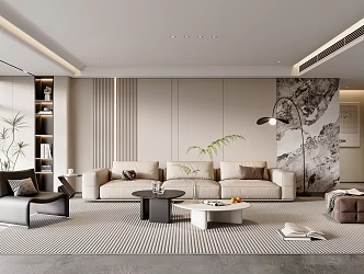 modern living room 3d model