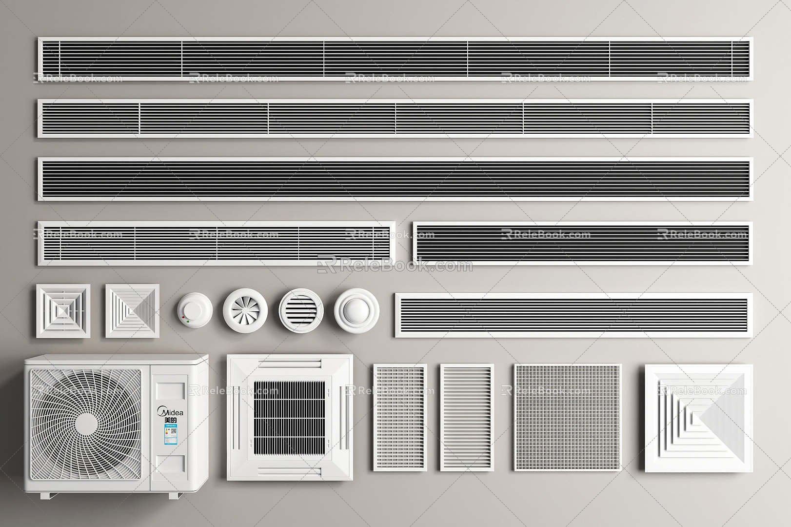 Modern air outlet air conditioner outlet central air conditioner model