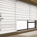 Modern White Window Blinds Enhancing Indoor Natural Light With Green Plant