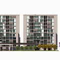 Porsche Modern Building Complex With Showroom Glass Facade And Urban Environment