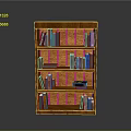 Classic Wooden Bookcase With Multiple Shelves Holding Colorful Books And Decorative Items