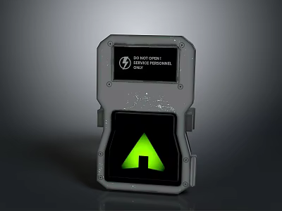 Elite Danger Control Professional Device With Gray Case And Green Triangle Light 3d model