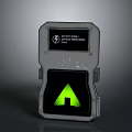 Elite Danger Control Professional Device With Gray Case And Green Triangle Light 3d model