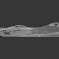 Snow Covered Mountainous Terrain With Steep Cliffs And Undulating Surface Details 3d model
