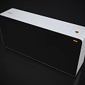 White Speaker With Sleek Modern Design Black Front Panel Control Buttons And LED Indicator 3d model