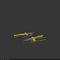 High Quality Hardware Tools Pliers With Yellow Black Handles And Metal Jaws