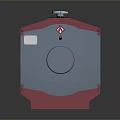 VETROS Industrial Equipment With Gray Cylindrical Body Red Accents And Top White Covers
