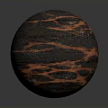 Natural Wood Stone Spherical Object With Unique Surface Texture And Dark Red Tones