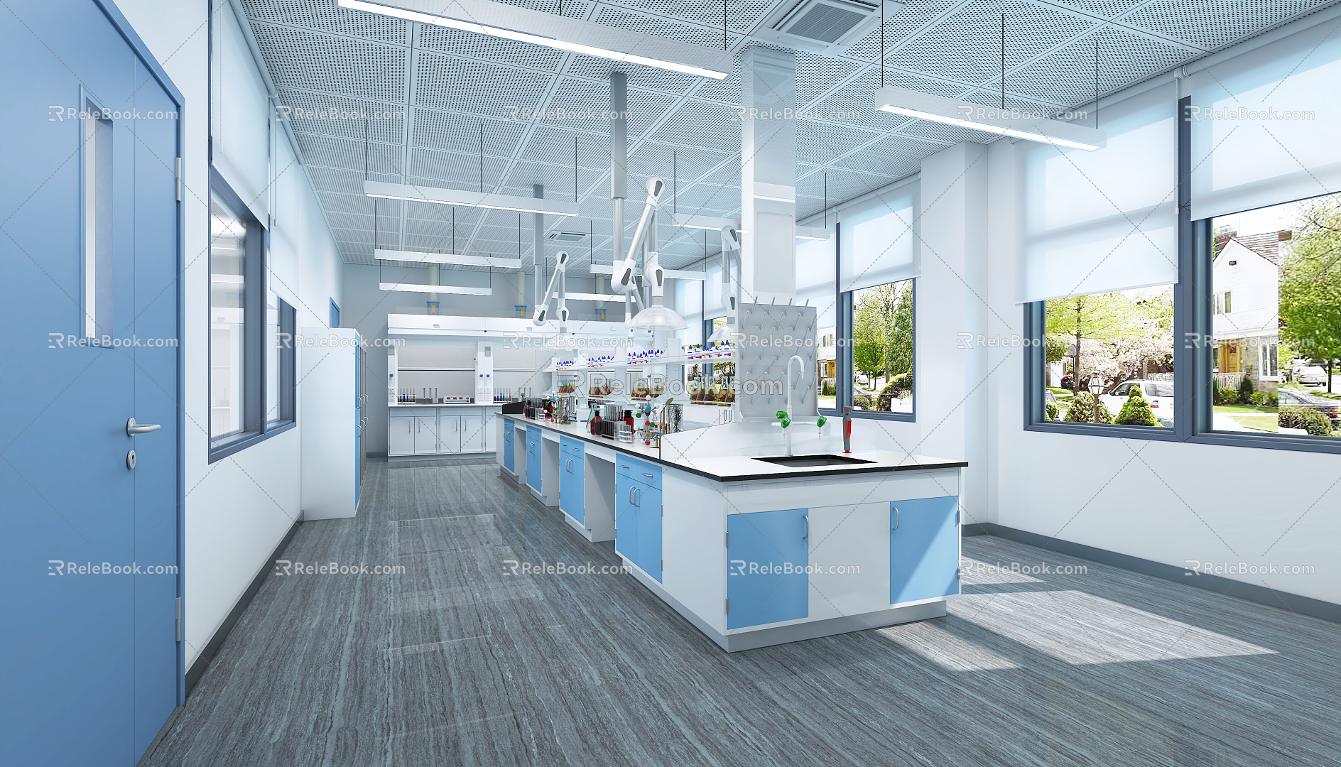 Modern Laboratory, Chemical and Biology Laboratory 3d model