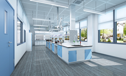 Modern Laboratory, Chemical and Biology Laboratory 3d model