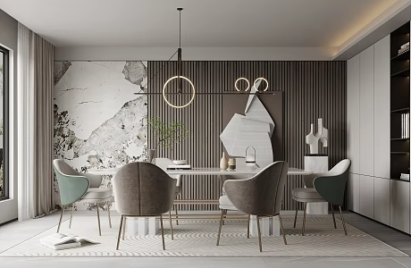Light Luxury Restaurant 3d model