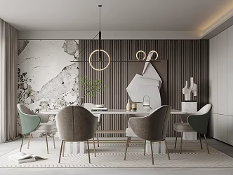 Light Luxury Restaurant 3d model