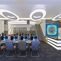 Modern Internet Cafe Internet Cafe 3d model