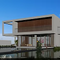 Luxury Modern Detached Villa With Swimming Pool And Lush Green Lawn