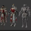 Knights of the Crusader Paladin Warrior 3d model