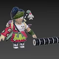Cartoon Character Cartoon Swordsman Japanese Man Chivalrous Game Character Game Character Sushi Anime Character Anime Character Q Version Character 3d model