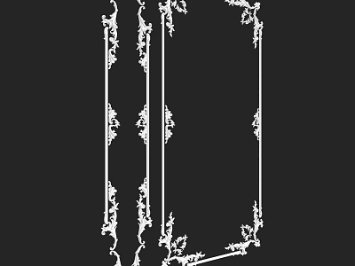 Decorative Components With Intricate Carved Patterns And Ornate Frame Designs 3d model