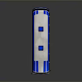 Blue And White Modern City Bus With Streamlined Body And Urban Transport Design